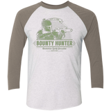 T-Shirts Heather White/Vintage Grey / X-Small Galactic Bounty Hunter Men's Triblend 3/4 Sleeve
