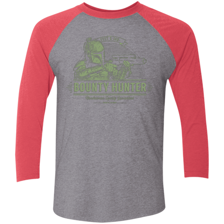 T-Shirts Premium Heather/ Vintage Red / X-Small Galactic Bounty Hunter Men's Triblend 3/4 Sleeve