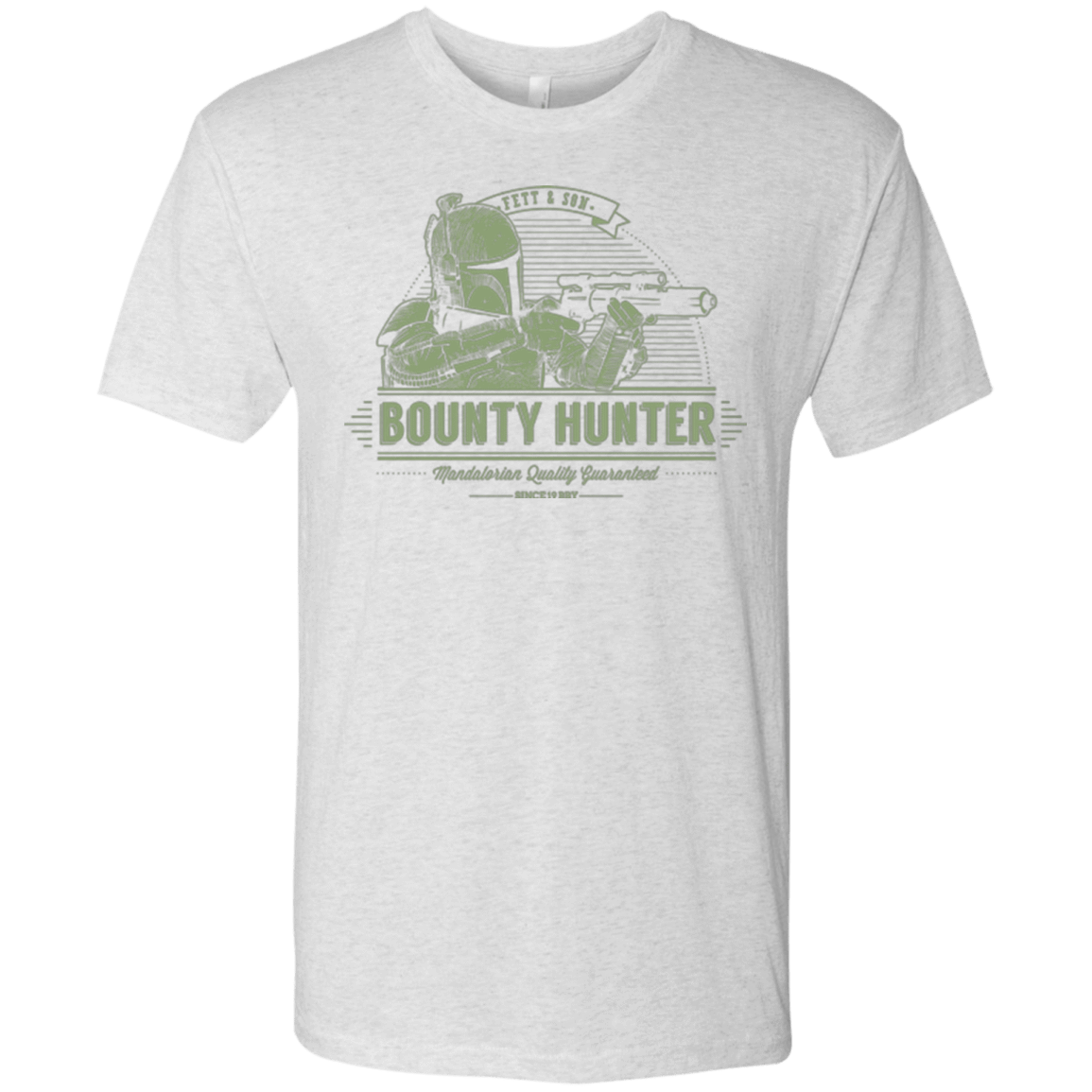 T-Shirts Heather White / Small Galactic Bounty Hunter Men's Triblend T-Shirt