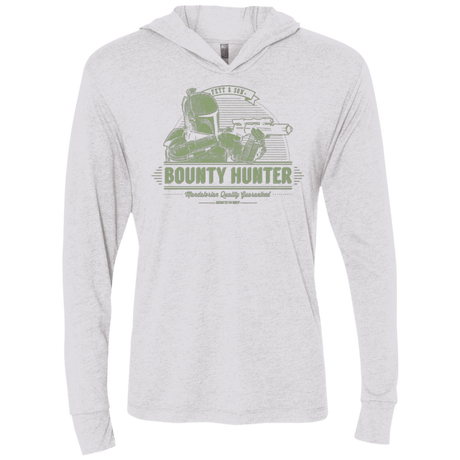 T-Shirts Heather White / X-Small Galactic Bounty Hunter Triblend Long Sleeve Hoodie Tee