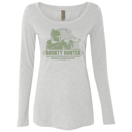 T-Shirts Heather White / Small Galactic Bounty Hunter Women's Triblend Long Sleeve Shirt