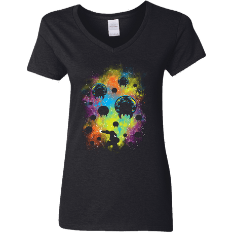 T-Shirts Black / S Galactic Warrior Women's V-Neck T-Shirt