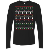 T-Shirts Black / Small Galaga Christmas Men's Premium Long Sleeve