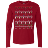 T-Shirts Cardinal / Small Galaga Christmas Men's Premium Long Sleeve