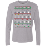 T-Shirts Heather Grey / Small Galaga Christmas Men's Premium Long Sleeve