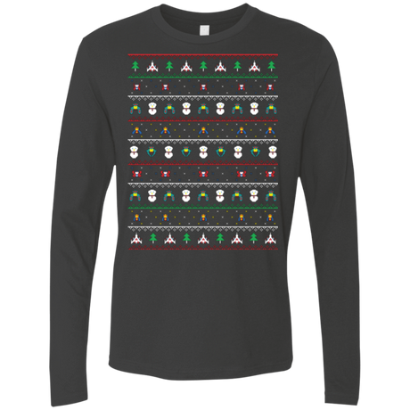 T-Shirts Heavy Metal / Small Galaga Christmas Men's Premium Long Sleeve
