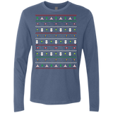 T-Shirts Indigo / Small Galaga Christmas Men's Premium Long Sleeve