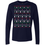 T-Shirts Midnight Navy / Small Galaga Christmas Men's Premium Long Sleeve