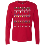 T-Shirts Red / Small Galaga Christmas Men's Premium Long Sleeve