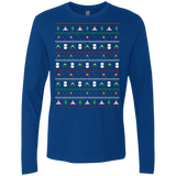 T-Shirts Royal / Small Galaga Christmas Men's Premium Long Sleeve