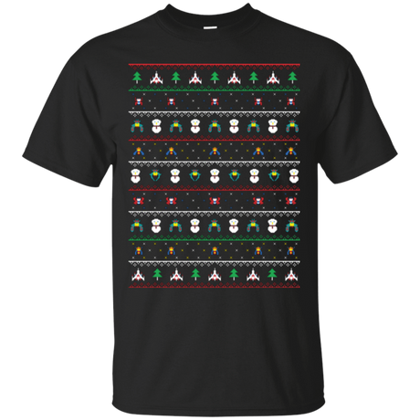 T-Shirts Black / Small Galaga Christmas T-Shirt