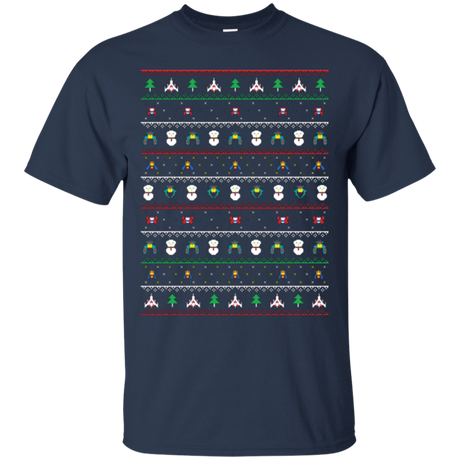 T-Shirts Navy / Small Galaga Christmas T-Shirt