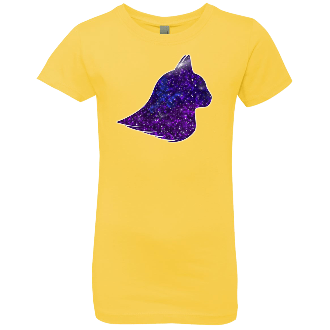 T-Shirts Vibrant Yellow / YXS Galaxy Cat Girls Premium T-Shirt