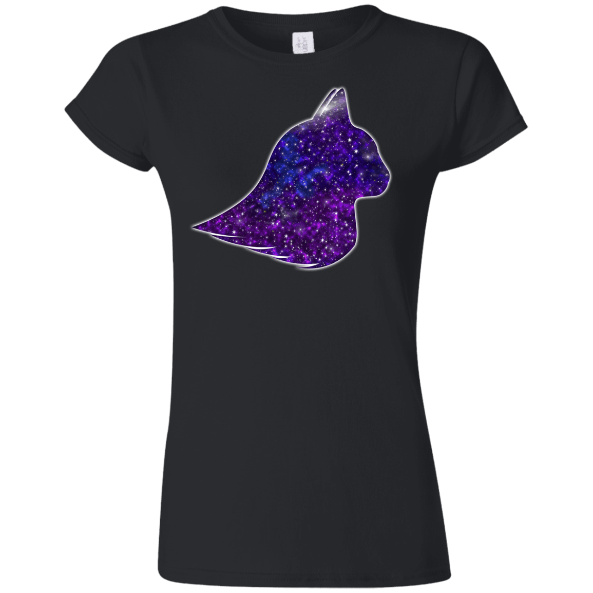 T-Shirts Black / S Galaxy Cat Junior Slimmer-Fit T-Shirt