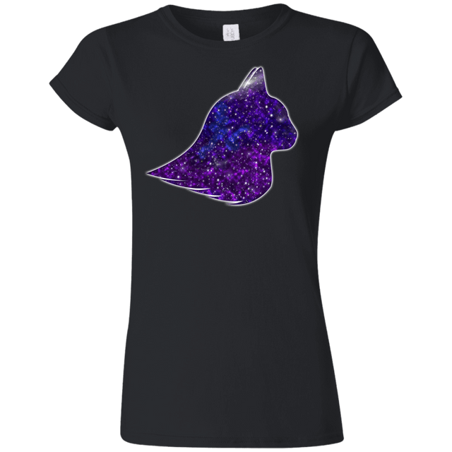 T-Shirts Black / S Galaxy Cat Junior Slimmer-Fit T-Shirt