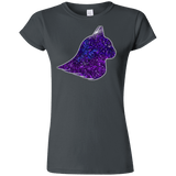 T-Shirts Charcoal / S Galaxy Cat Junior Slimmer-Fit T-Shirt