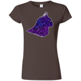 T-Shirts Dark Chocolate / S Galaxy Cat Junior Slimmer-Fit T-Shirt