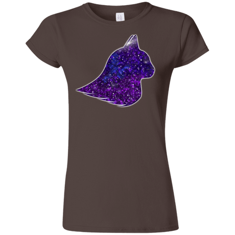 T-Shirts Dark Chocolate / S Galaxy Cat Junior Slimmer-Fit T-Shirt