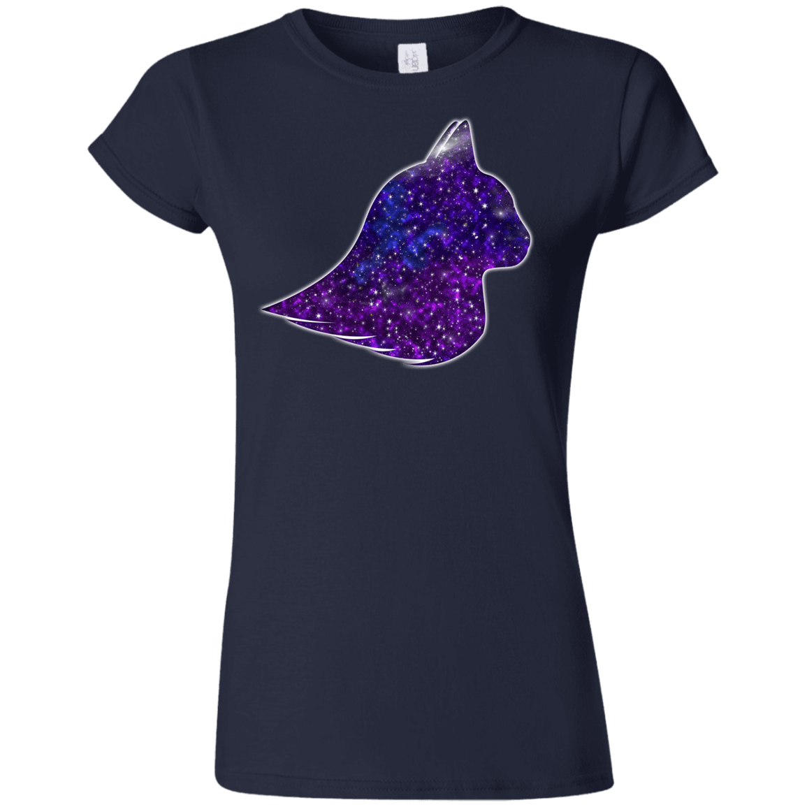 T-Shirts Navy / S Galaxy Cat Junior Slimmer-Fit T-Shirt