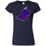 T-Shirts Navy / S Galaxy Cat Junior Slimmer-Fit T-Shirt