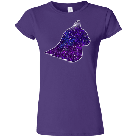 T-Shirts Purple / S Galaxy Cat Junior Slimmer-Fit T-Shirt