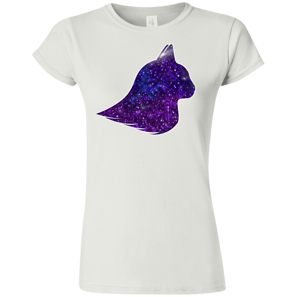 T-Shirts White / S Galaxy Cat Junior Slimmer-Fit T-Shirt