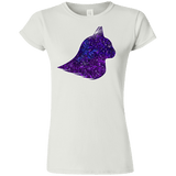 T-Shirts White / S Galaxy Cat Junior Slimmer-Fit T-Shirt