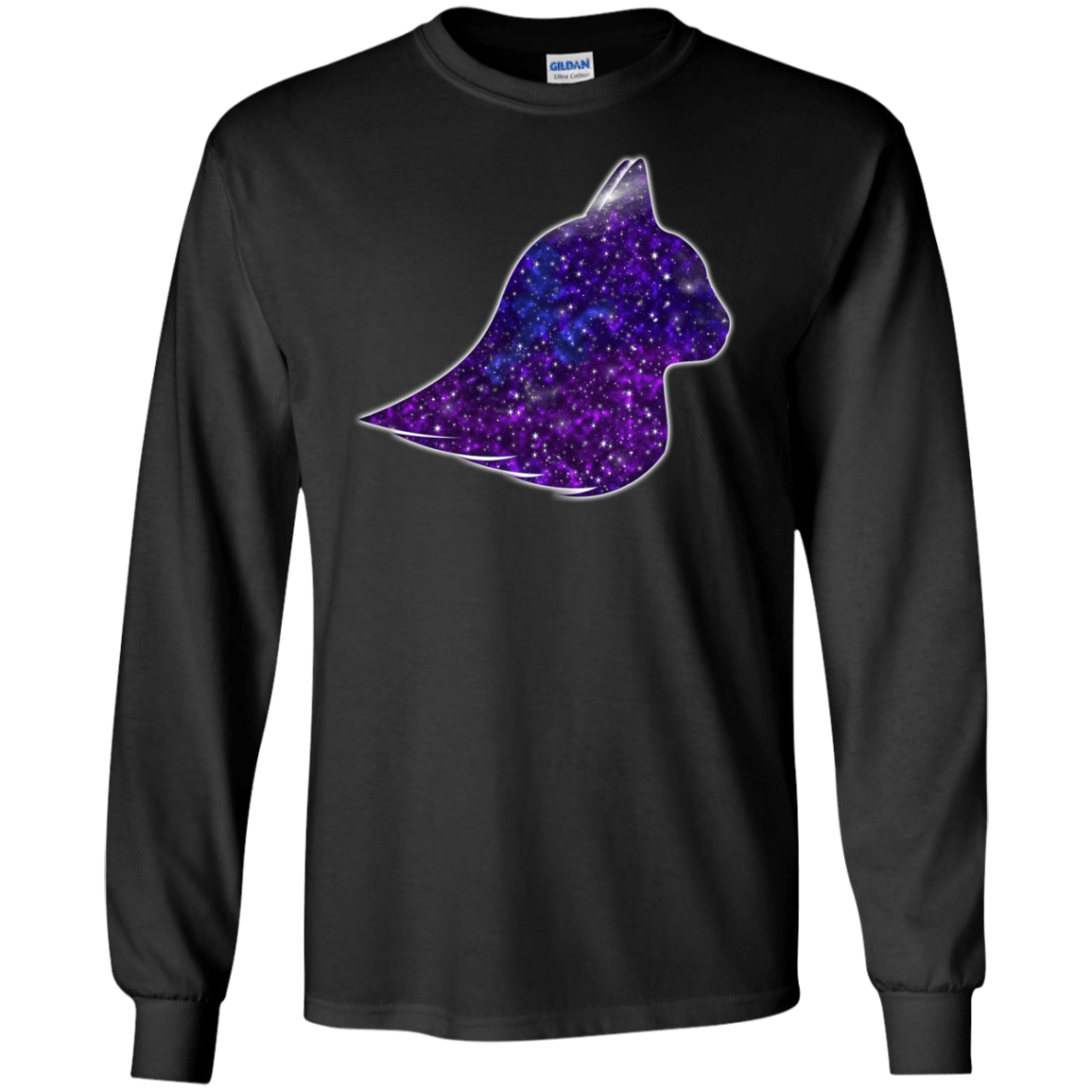 T-Shirts Black / S Galaxy Cat Men's Long Sleeve T-Shirt