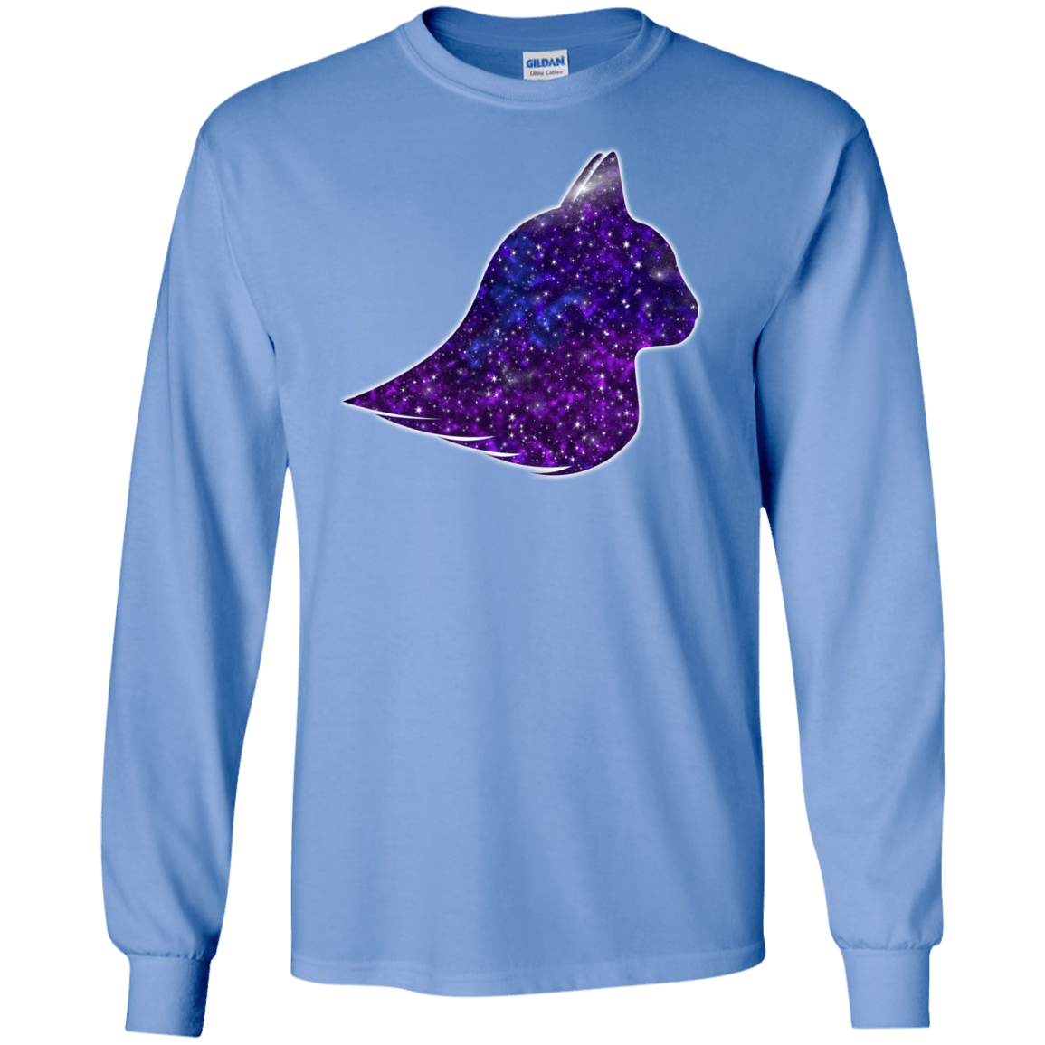 T-Shirts Carolina Blue / S Galaxy Cat Men's Long Sleeve T-Shirt