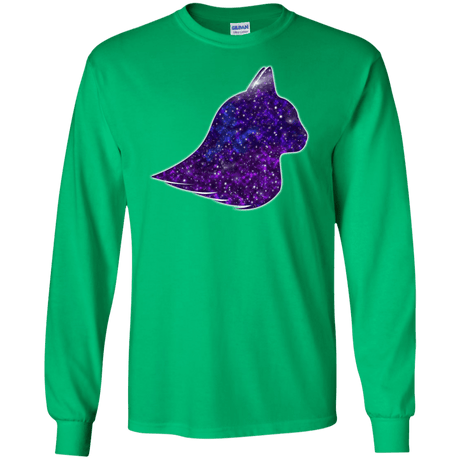 T-Shirts Irish Green / S Galaxy Cat Men's Long Sleeve T-Shirt