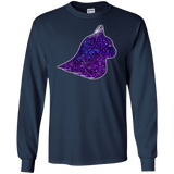 T-Shirts Navy / S Galaxy Cat Men's Long Sleeve T-Shirt