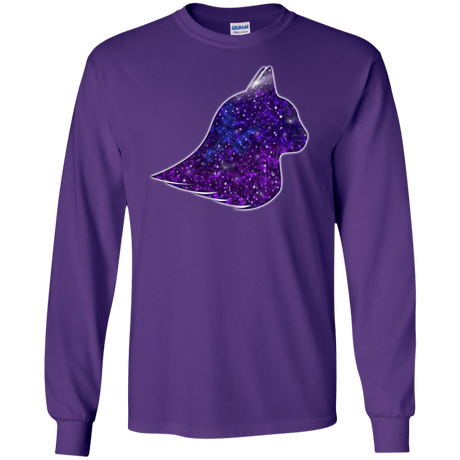 T-Shirts Purple / S Galaxy Cat Men's Long Sleeve T-Shirt