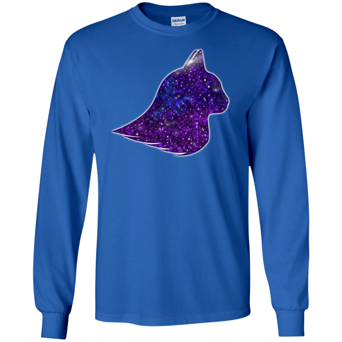 T-Shirts Royal / S Galaxy Cat Men's Long Sleeve T-Shirt