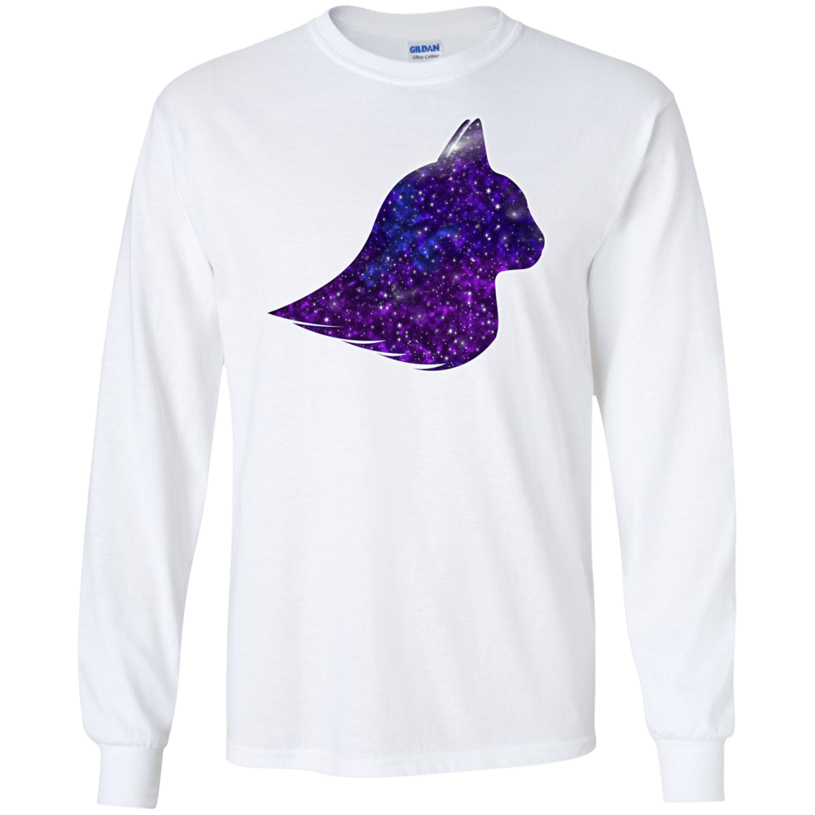 T-Shirts White / S Galaxy Cat Men's Long Sleeve T-Shirt