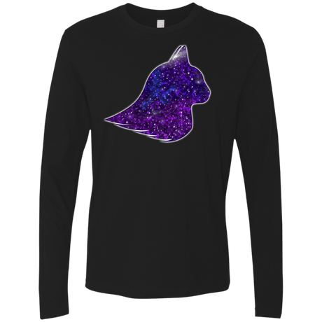 T-Shirts Black / S Galaxy Cat Men's Premium Long Sleeve