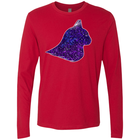 T-Shirts Red / S Galaxy Cat Men's Premium Long Sleeve