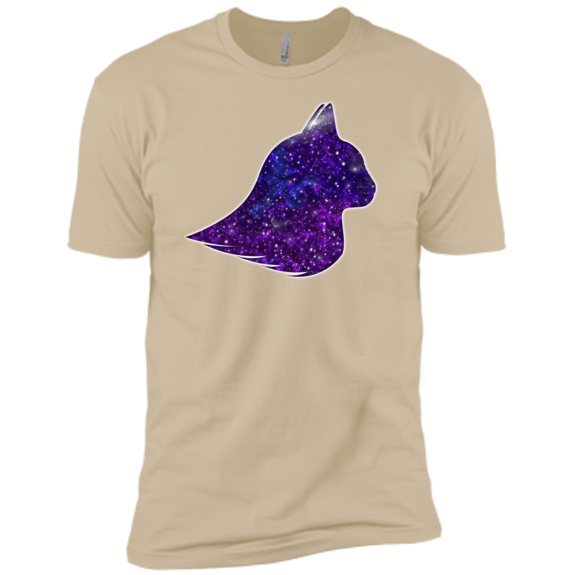 T-Shirts Sand / X-Small Galaxy Cat Men's Premium T-Shirt