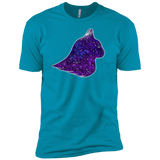 T-Shirts Turquoise / X-Small Galaxy Cat Men's Premium T-Shirt