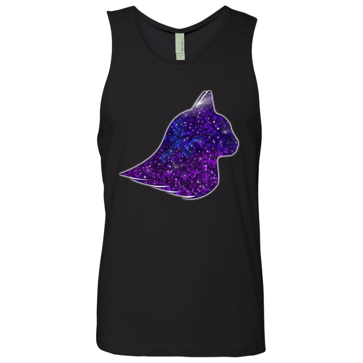 T-Shirts Black / S Galaxy Cat Men's Premium Tank Top