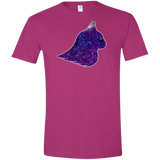 T-Shirts Antique Heliconia / S Galaxy Cat Men's Semi-Fitted Softstyle