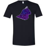 T-Shirts Black / X-Small Galaxy Cat Men's Semi-Fitted Softstyle