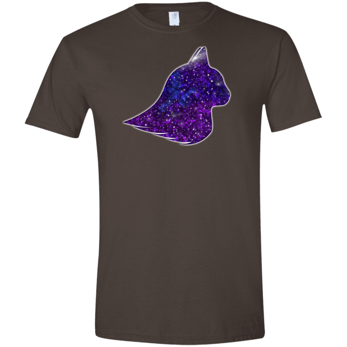 T-Shirts Dark Chocolate / S Galaxy Cat Men's Semi-Fitted Softstyle