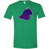 T-Shirts Heather Irish Green / S Galaxy Cat Men's Semi-Fitted Softstyle