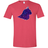 T-Shirts Heather Red / S Galaxy Cat Men's Semi-Fitted Softstyle