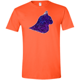 T-Shirts Orange / S Galaxy Cat Men's Semi-Fitted Softstyle
