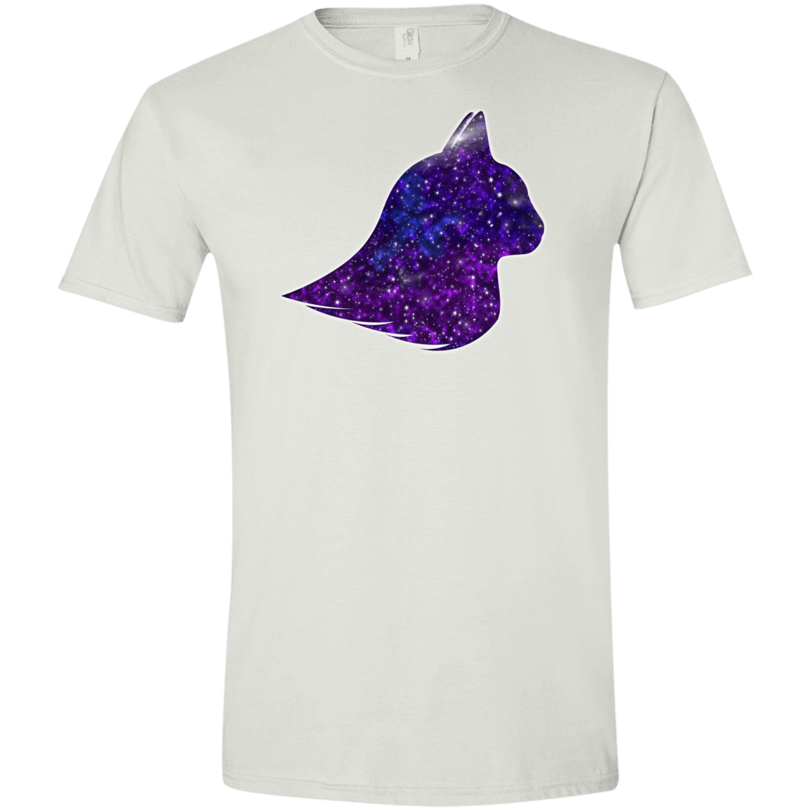 T-Shirts White / X-Small Galaxy Cat Men's Semi-Fitted Softstyle