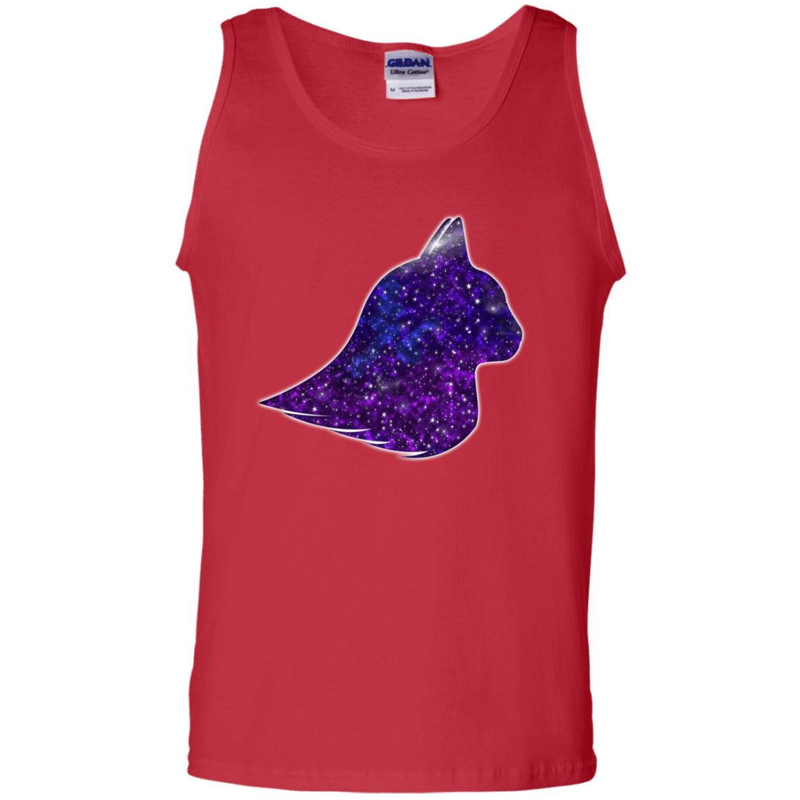 T-Shirts Red / S Galaxy Cat Men's Tank Top