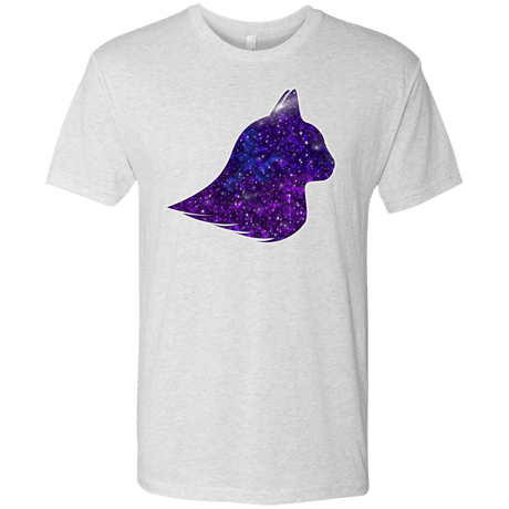 T-Shirts Heather White / S Galaxy Cat Men's Triblend T-Shirt