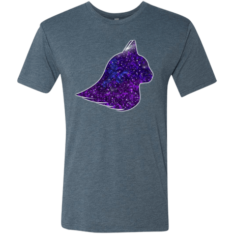 T-Shirts Indigo / S Galaxy Cat Men's Triblend T-Shirt