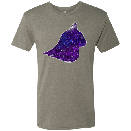 T-Shirts Venetian Grey / S Galaxy Cat Men's Triblend T-Shirt